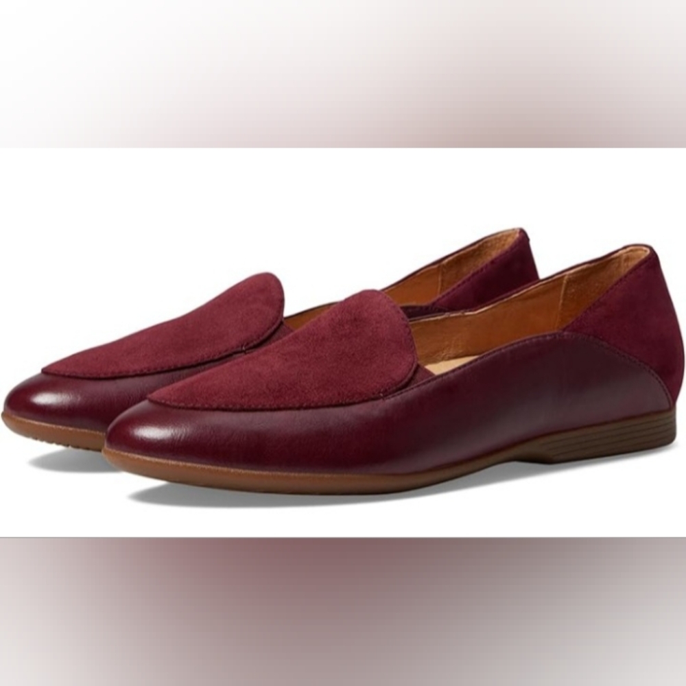 Dansko Leather Loafer Slip on comfort dress shoe women's Sizes Wine